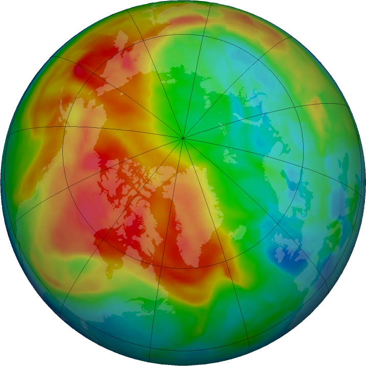Arctic ozone map for 04 February 2016